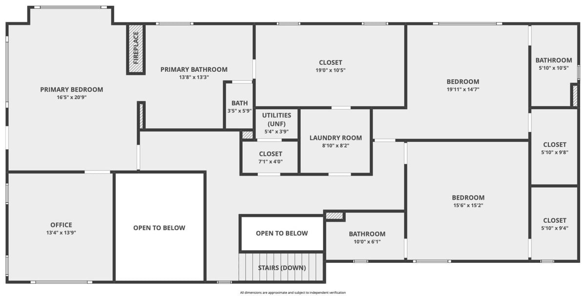 Floor plan of the second floor at 8307 W 66th Drive, showing bedroom and bathroom layouts