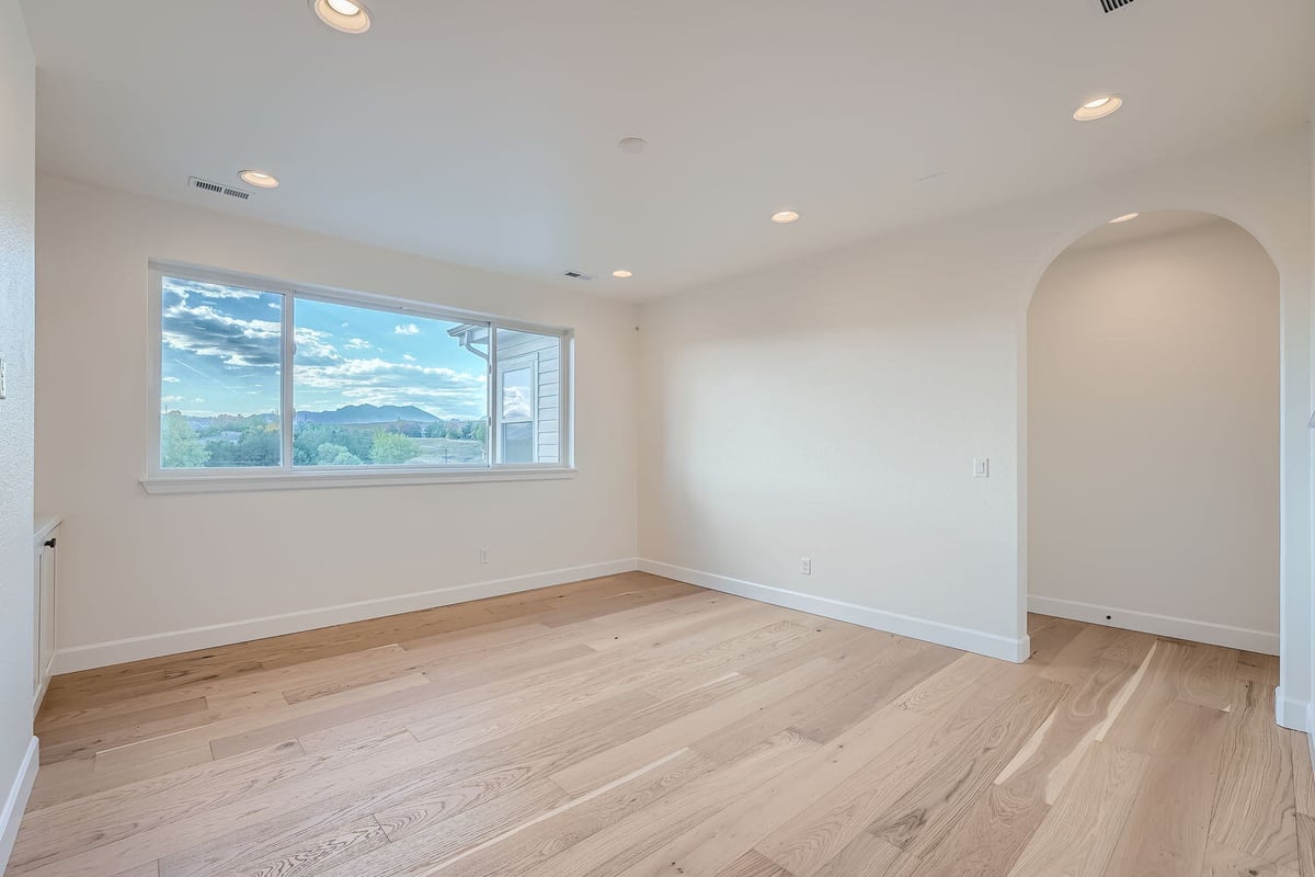 Open family room with large windows and scenic views, Sheffield Homes, Denver, CO
